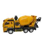 Camion betoniera galben cu lumini si sunete, tambur rotativ, jucarie constructii pentru copii - imagine 4
