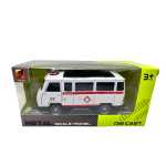 Macheta UAZ Ambulanta Metalica cu sunete, lumini, deschide usile 1/36