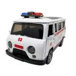 Macheta UAZ Ambulanta Metalica cu sunete, lumini, deschide usile 1/36 - imagine 5
