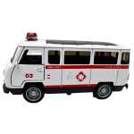 Macheta UAZ Ambulanta Metalica cu sunete, lumini, deschide usile 1/36 - imagine 6