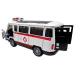 Macheta UAZ Ambulanta Metalica cu sunete, lumini, deschide usile 1/36 - imagine 9