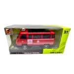 Macheta UAZ pompieri rosie metalica cu sunete, lumini, deschide usile 1/36