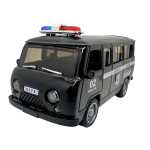 Macheta UAZ neagra Metalica cu sunete, lumini, deschide usile 1/36 - imagine 5