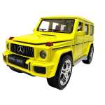 Macheta Mercedes G class galben 1:24 replica metal sunete si lumini, usi si capota deschise - imagine 4