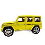 Macheta Mercedes G class galben 1:24 replica metal sunete si lumini, usi si capota deschise - imagine 6