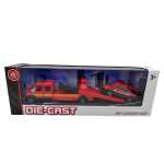 Macheta Camion Platforma Ford Transit Rescue + Masina Pompieri 1:64 Die-Cast