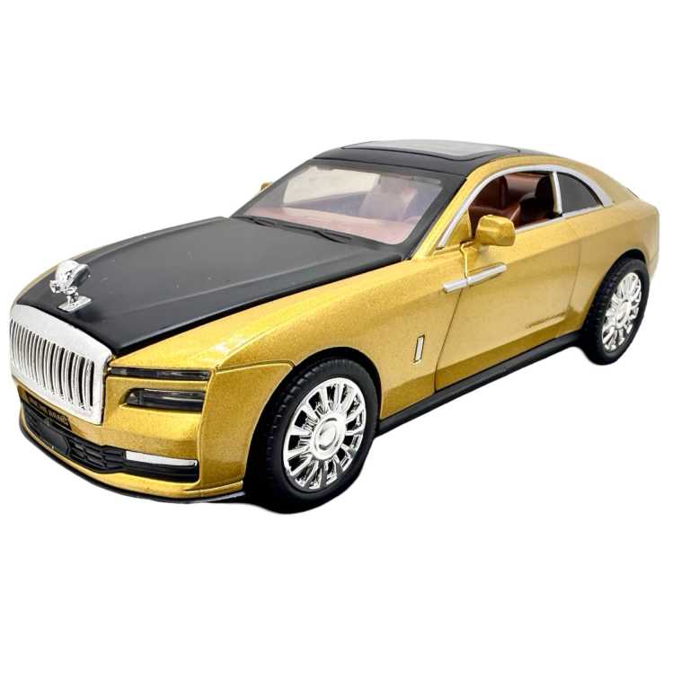 Macheta Rolls-Royce Wraith auriu 1:32 – replica metal cu lumini, sunete si usi deschise