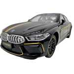 Macheta BMW M8 Gran Coupe negru MHB 800 1:32 replica metal lumini si sunete, fum, usi deschise - imagine 4