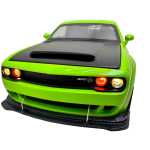 Macheta Dodge SRT Hellcat verde 1:32 – Replica metal cu lumini, usi si capota functionale - imagine 5