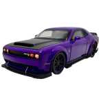 Macheta Dodge SRT Hellcat mov 1:32 – Replica metal cu lumini, usi si capota functionale