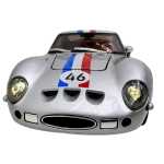 Macheta clasica de curse Ferrari Dino argintiu #46, replica metal scara 1:32 cu lumini, sunete si usi deschise - imagine 5