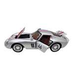 Macheta clasica de curse Ferrari Dino argintiu #46, replica metal scara 1:32 cu lumini, sunete si usi deschise - imagine 10