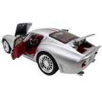 Macheta clasica de curse Ferrari Dino argintiu #46, replica metal scara 1:32 cu lumini, sunete si usi deschise - imagine 11