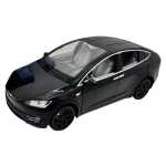 Macheta Tesla Model X neagra 1:22 replica metal cu radiocomanda, lumini si usi functionale
