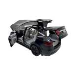 Macheta Tesla Model X neagra 1:22 replica metal cu radiocomanda, fum, lumini si usi functionale - imagine 7