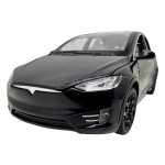 Macheta Tesla Model X neagra 1:22 replica metal cu radiocomanda, fum, lumini si usi functionale - imagine 12