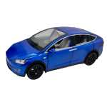 Macheta Tesla Model X albastru 1:22 replica metal cu radiocomanda, fum, lumini si usi functionale - imagine 3