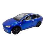 Macheta Tesla Model X albastru 1:22 replica metal cu radiocomanda, fum, lumini si usi functionale - imagine 6
