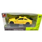 Macheta BMW M3 galben scara 1/43 cu lumini, sunet, resort