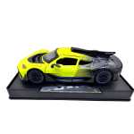 Macheta supercar Mercedes AMG ONE galben 1:32 replica metal lumini si sunete, usi fluture deschise - imagine 4
