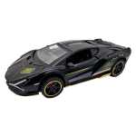 Macheta Lamborghini Sian negru LP-780 1:32 replica metal lumini si sunete, usi deschise