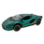 Macheta Lamborghini Sian verde LP-780 1:32 replica metal lumini si sunete, usi deschise