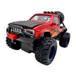 Masinuta Monster Truck rosu metal cu usi si capota deschise, sunete si lumini, suspensii mari, 1:24 - imagine 4