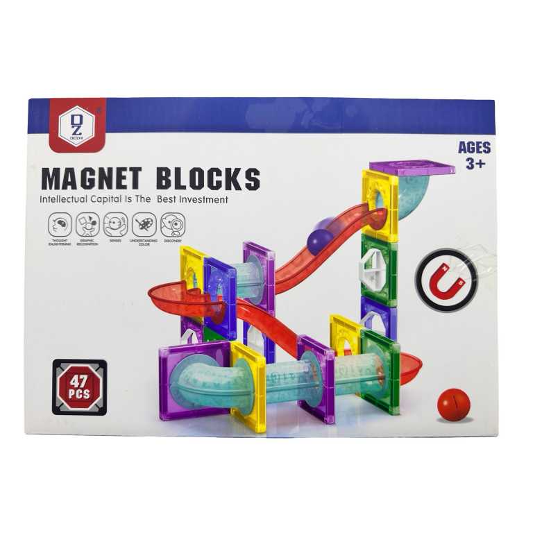 Set Constructie Magnetica cu Bile Magnet Blocks – 47 Piese Magnet Blocks