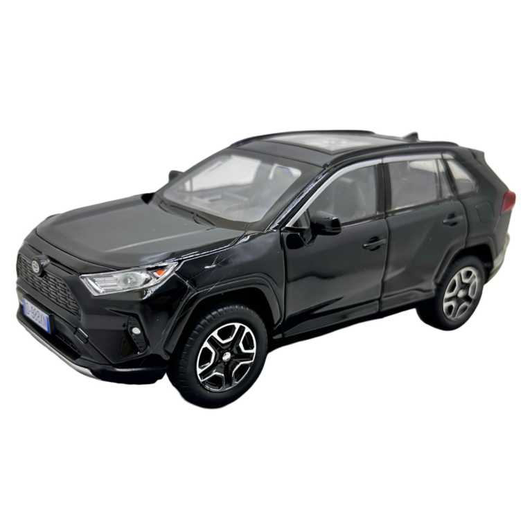 Macheta metal Toyota RAW 4 neagra sunet, lumini, deschide tot, scara 1:22