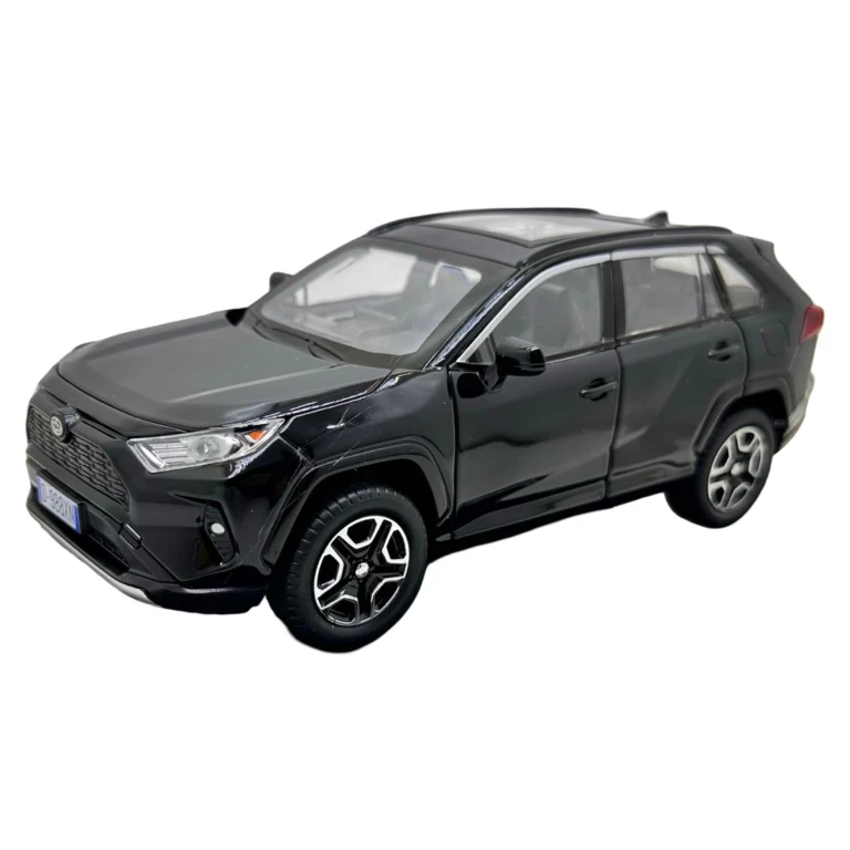 Macheta metal Toyota RAW 4 neagra sunet, lumini, deschide tot, scara 1:22