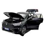 Macheta metal Toyota RAW 4 neagra sunet, lumini, deschide tot, scara 1:22 - imagine 6
