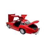 Macheta Mercedes-Benz 300SL Gullwing rosu 1/36 sunete lumini deschide usile si capotele - imagine 10