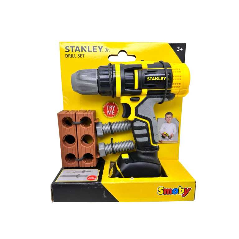 Set Bormasina Jucarie Stanley Jr Smoby cu accesorii 3+