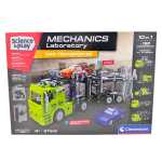 Set Stiintific Clementoni Mechanics Car Transporter 10-in Laborator de Mecanica 190+ Piese 8+