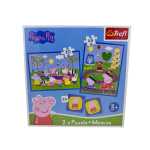 Puzzle Peppa Pig 2 in 1 cu memos pentru copii Trefl