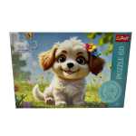 Puzzle catel cu flori 60 piese Trefl