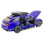 Macheta Audi RS6 Avant 1:24 metal cu lumini si sunete albastru - imagine 7