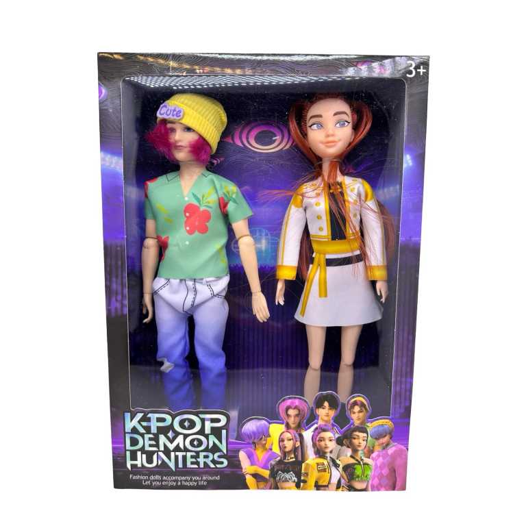Papusi KPOP Demon Hunters – Set fashion 2 papusi, articulatii mobile, 3+ ani