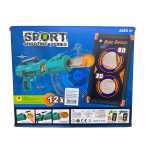 Pusca cu bile moi si panou de tinta  Set Sport Shooting Series 12 bile burete - imagine 3