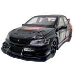 Macheta Mitsubishi Lancer Evolution IX Rally 1:32 replica metal lumini si sunete usi capota si portbagaj deschise - imagine 3
