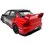Macheta Mitsubishi Lancer Evolution IX Rally 1:32 replica metal lumini si sunete usi capota si portbagaj deschise - imagine 5