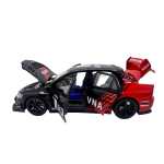 Macheta Mitsubishi Lancer Evolution IX Rally 1:32 replica metal lumini si sunete usi capota si portbagaj deschise - imagine 8