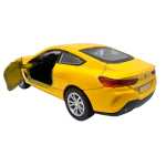 Macheta BMW M8 Coupe galben 1:32 metal cu lumini si sunete usi deschise - imagine 5