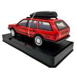 Macheta Volkswagen Santana Break 1:32 model rosu cu portbagaj plafon – replica metal usi si capota deschise lumini si sunete - imagine 5