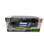 Macheta BMW M4 negru Politie Sport 1:28 metal lumini si sunete deschide usile