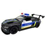 Macheta BMW M4 negru Politie Sport 1:28 metal lumini si sunete deschide usile - imagine 3