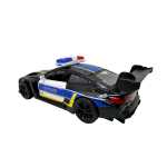 Macheta BMW M4 negru Politie Sport 1:28 metal lumini si sunete deschide usile - imagine 6