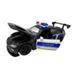 Macheta BMW M4 negru Politie Sport 1:28 metal lumini si sunete deschide usile - imagine 7