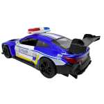 Macheta BMW M4 albastru Politie Sport 1:28 metal lumini si sunete deschide usile - imagine 5