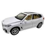 Macheta BMW X5 alb 1:32 lumini si sunete usi capota portbagaj se deschid